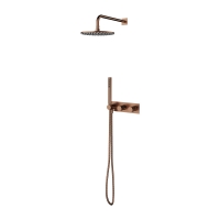 Sistema de ducha empotrable Omnires Contour, cobre cepillado (SYSCT10CPB)