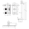 Omnires Contour concealed shower system, brushed copper (SYSCT10CPB)