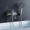 смеситель для ванны и душа Rea Lungo Stripe brushed nickel (REA-B8057)