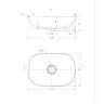 washbasin Omnires Silk 35x50 white (SILK500BP)