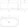 stone bathtub Omnires Ovo 160x75 oval white (OVOWWBP)