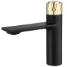 Mezclador de lavabo Rea Storm negro/dorado (REA-B9987)