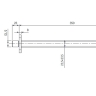 Soporte de ducha de techo Omnires negro de 35 cm (RA15BL)
