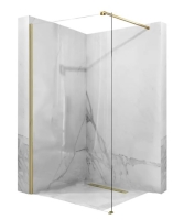 Mampara de ducha Rea Aero 120x195 cristal de seguridad, dorado (REA-K4702)
