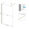 Mampara de ducha Rea Aero 120x195 cristal de seguridad, dorado (REA-K4702)