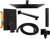 Conjunto de ducha empotrado Rea Fenix negro (REA-P6920)