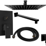 Conjunto de ducha empotrado Rea Fenix negro (REA-P6920)