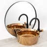 Mezclador de lavabo Rea Salto negro, dorado, alto (REA-B6351)