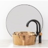 Mezclador de lavabo Rea Salto negro, dorado, alto (REA-B6351)