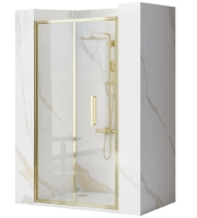 Puerta de ducha Rea Rapid Fold 90x195 vidrio de seguridad, dorado (REA-K4129)