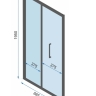 Puerta de ducha Rea Rapid Fold 90x195 vidrio de seguridad, dorado (REA-K4129)