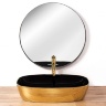 Lavabo Rea Rich 38,5x60,5 negro/dorado (REA-U9600)