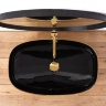 Lavabo Rea Rich 38,5x60,5 negro/dorado (REA-U9600)