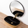 Lavabo Rea Rich 38,5x60,5 negro/dorado (REA-U9600)