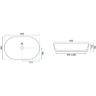 Lavabo Rea Rich 38,5x60,5 negro/dorado (REA-U9600)