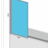 Cortina de ducha Rea Lagos Fix 70x140 negra, cristal transparente (REA-K7689)
