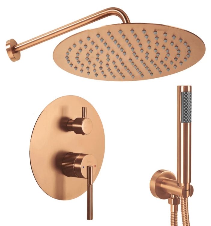 душевая система Rea Argon brushed copper + box скрытого монтажа (REA-P4330)