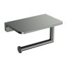бумагодержатель с полкой Omnires Modern Project brushed graphite (MP60511GR)