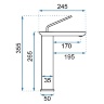 Mezclador de lavabo Rea Modo alto, negro (REA-B5664)