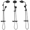 Sistema de ducha Rea Bliss negro con termostato (REA-P8804)