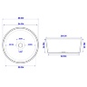 Lavabo Rea Ida 36x36 blanco (REA-U7400)