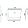 Baño Rea Sydney 150x80 derecha (REA-W8804)