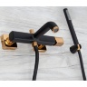 Mezclador de baño Rea Salto negro/dorado (REA-B6352)