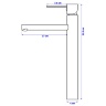 washbasin mixer Rea Tess rose gold high (REA-B8804)