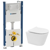 toilet Rea Tomas + seat slim soft-close + installation Geberit Duofix (REA-C1257+458.126.00.1)
