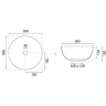 washbasin Rea Stella 36x36 white (REA-U1878)