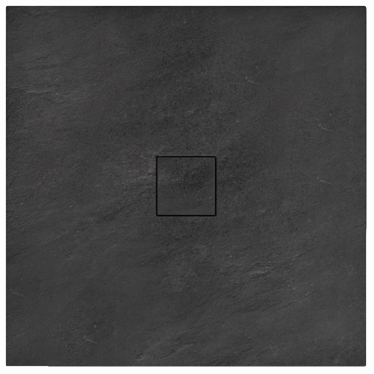 tray Rea Stone 90x90 square black (REA-K9601)