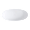 Bañera de piedra Omnires Neo 158x72 ovalada blanca (NEO158SWWBP)