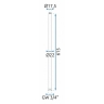 shower extension rod Rea Adapter black 60 (REA-K6650)