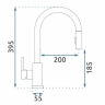 Kitchen faucet Rea Fresh brushed gold (REA-B9148)