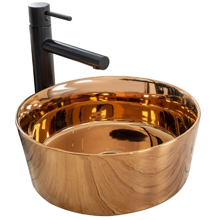 washbasin Rea Ida 36x36 rose gold (REA-U7401)