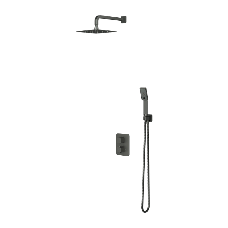 Omnires Slide graphite concealed shower system with thermostat (SYSSL11GR)