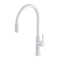 Grifo de cocina Omnires Switch con función de filtro de agua, blanco mate (SW9057-FD1WM)