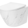 toilet Rea Carlos 49.5x37 suspended, slim, nature marble (REA-C6606)