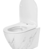 toilet Rea Carlos 49.5x37 suspended, slim, nature marble (REA-C6606)