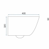 toilet Rea Carlos 49.5x37 suspended, slim, nature marble (REA-C6606)