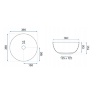 washbasin Rea Stella 36x36 l.coral matt (REA-U1894)