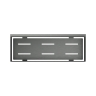 Omnires Uni brushed graphite shelf (UN10335GR)