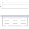 Omnires Uni brushed graphite shelf (UN10335GR)