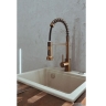 смеситель для кухни Rea Colin с пружиной и выдвижным изливом brushed copper (REA-B5459)