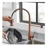 смеситель для кухни Rea Colin с пружиной и выдвижным изливом brushed copper (REA-B5459)