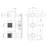 Mezclador empotrado para baño y ducha Omnires Contour, cromado (CT8035/1CR)