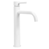 Mezclador de lavabo Rea Lungo alto blanco (REA-B4400)
