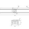 Omnires Lowfix shower drain under tiles, 80 cm (LOWFIX80TSL)