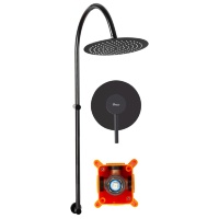 Conjunto de ducha empotrado Rea Lugano negro (REA-P9301)