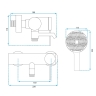 Mezclador de baño Rea Foss negro (REA-B5099)